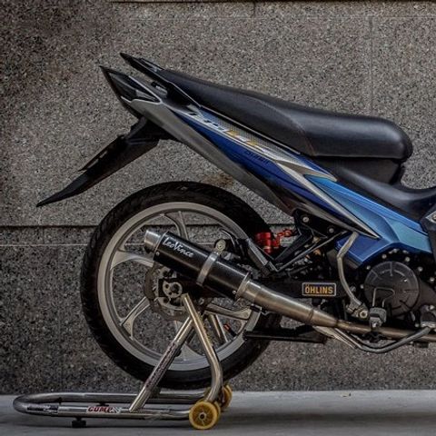 Tem Rời Exciter 135 Lc Chữ Vàng Dán Xe Xám Bạc