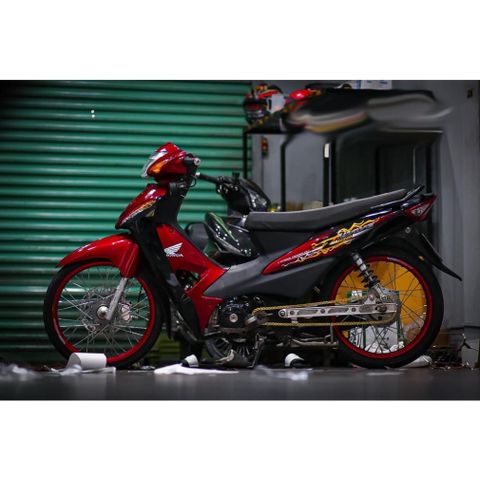 Tem rời Wave S 100 hoạ tiết lửa đỏ đen, in sắc nét, 3 lớp không phai màu CM00057 1 2
