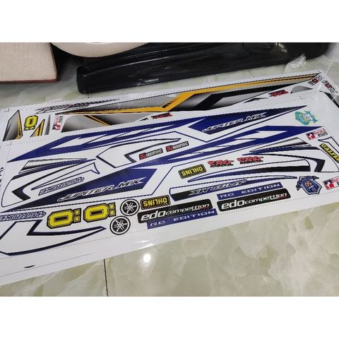 tem rời Jupiter mx đỏ trắng đẹp  mẫu mới , tem 3 lớp bền màu - Decal Cao Cấp Nhất