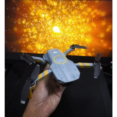 Skin Decal Dán Trang Trí Flycam Maic Mini 1 - Mini Se - Mini 2 - Air 2 - Air 2S - Xám Xi Măng Sọc Vàng