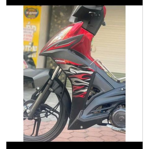 Tem Lửa Sym Galaxy Đỏ Đen 2023  - Decal In Chất Lượng