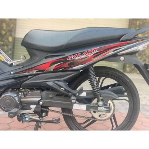 Tem Lửa Sym Galaxy Đỏ Đen 2023  - Decal In Chất Lượng