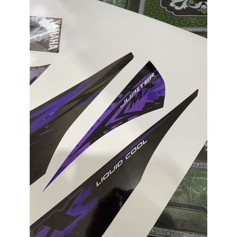 Tem Rời Dán Xe Exciter 2009 Mẫu Jupiter MX Tím Đen Cực Đẹp, Hàng 3 Lớp Chất Lượng Cao Quyen Decal