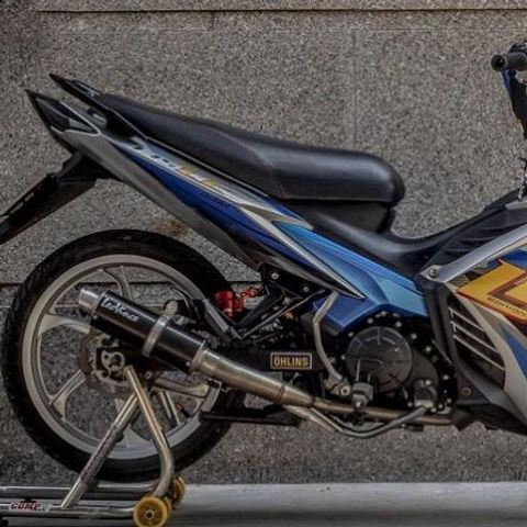Tem Rời Chế Ex 135 LC Chữ Vàng Dán Xe Xám Bạc  - Decal In Chất Lượng