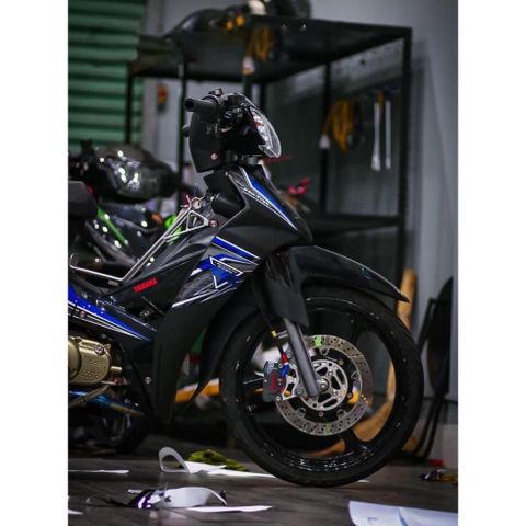 tem rời sirius rc đen xanh mẫu ( Mới )  2024 đẹp , tem 3 lớp bền màu - Decal Cao Cấp Nhất