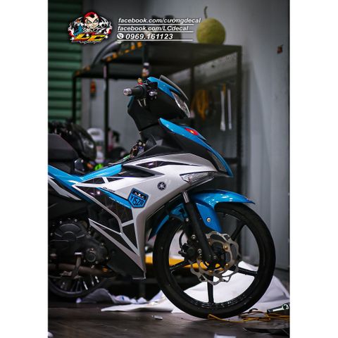Tem rời Exciter 150 mẫu Y15ZR 2021 đen bạc xanh ngọc, thiết kế đẹp mắt, in sắc nét, 3 lớp không bay màu MD00084 Cao Cấp