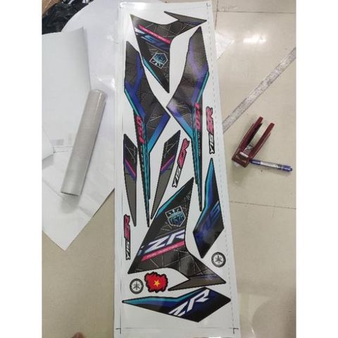 Tem Rời Exciter 150 Y15ZR Dán Xe Đen Nhiều Mẫu Mới  - Decal In Chất Lượng