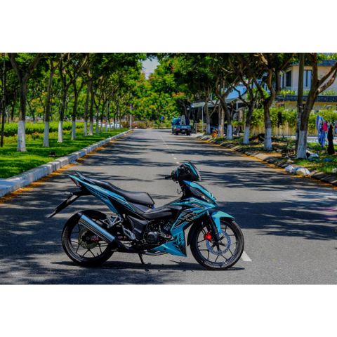 Tem Rời Dán Xe Winner V1 Mẫu Hayabusa Xanh Ngọc Cực Hot, Hàng 3 Lớp Chất Lượng Cao Quyen Decal