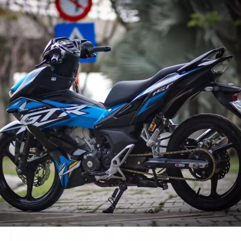 Tem Rời Honda Winner X V2 GTR Chữ Trắng Dán Xe Xanh Đen  - Decal In Chất Lượng