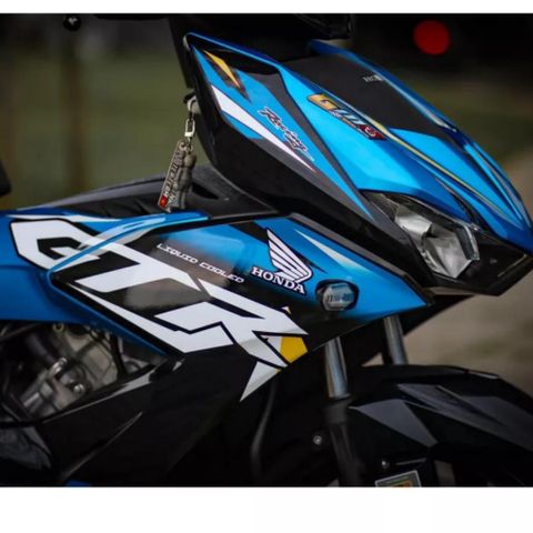 Tem Rời Honda Winner X V2 GTR Chữ Trắng Dán Xe Xanh Đen  - Decal In Chất Lượng