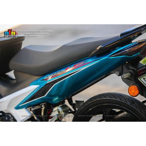 Tem rời Exciter 135 2011 mẫu LC V7 xanh ngọc , thiết kế đẹp mắt, in sắc nét, 3 lớp không bay màu MD00154 Cao Cấp