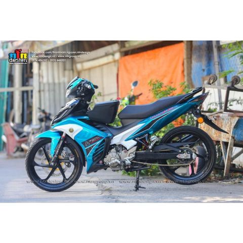 Tem rời Exciter 135 2011 mẫu LC V7 xanh ngọc , thiết kế đẹp mắt, in sắc nét, 3 lớp không bay màu MD00154 Cao Cấp