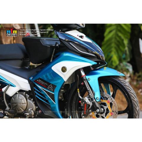 Tem rời Exciter 135 2011 mẫu LC V7 xanh ngọc , thiết kế đẹp mắt, in sắc nét, 3 lớp không bay màu MD00154 Cao Cấp