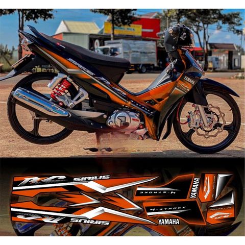 tem rời Sirius Rc mẫu zin 2008 xe đen phối nhiều màu