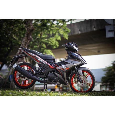Tem Rời Dán Xe Exciter 150 Mẫu Y15 Xám Cam Đen  Cực Đẹp, Hàng 3 Lớp Chất Lượng Cao Quyen Decal