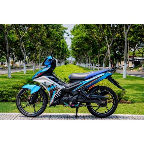 Tem Rời Dán Xe Exciter 135 Mẫu LC Bạc Xanh Ngọc Cực Hot, Hàng 3 Lớp Chất Lượng Cao Quyen Decal