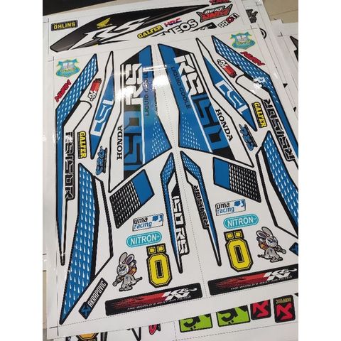 Tem Rời Honda Winner X Rs 150R Xanh Đen Mới 2021  - Decal In Chất Lượng