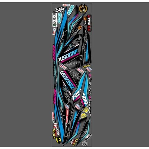 TEM RS WINNER X V3 MÀU ĐEN, RS WINNER X V3 7 MÀU - Decal Cao Cấp Nhất