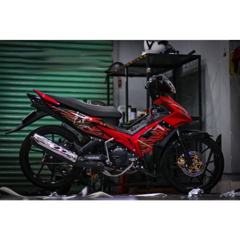 Tem rời Exciter 2010 mẫu Jupiter MX Lửa đỏ đen, in sắc nét, 3 lớp không phai màu CM00145 1 2