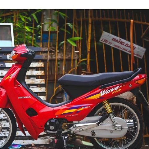 Tem Rời Dán Xe Wave  Nhỏ Mẫu Zin Đỏ 110 Cực Đẹp, Hàng 3 Lớp Chất Lượng Cao Quyen Decal