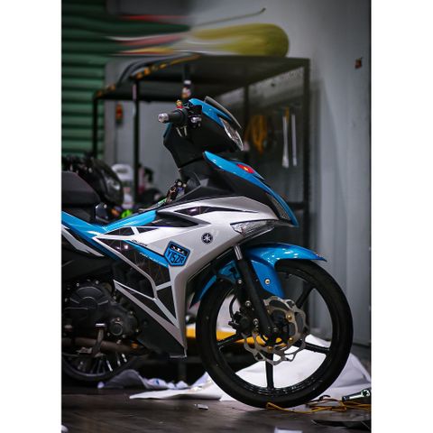 Tem rời Exciter 150 mẫu Y15ZR 2021 xanh ngọc đen bạc, in sắc nét, 3 lớp không phai màu CM00018 1 2