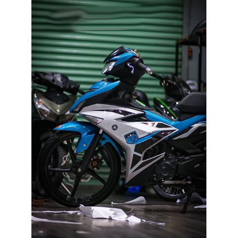 Tem rời Exciter 150 mẫu Y15ZR 2021 xanh ngọc đen bạc, in sắc nét, 3 lớp không phai màu CM00018 1 2