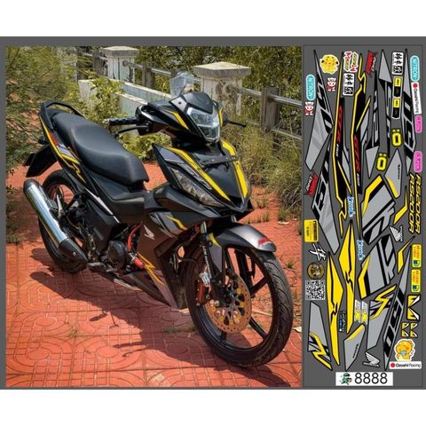 TEM RS GTR WINNER V1 ĐEN VÀNG - Decal Cao Cấp Nhất