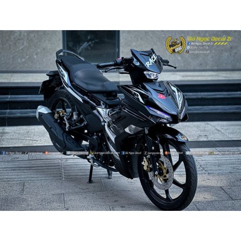 TEM RỜI LC155 ĐEN TRẮNG DÁN XE EX155 VVA ĐEN BÓNG-ĐEN NHÁM-ĐEN VÀNG ĐỒNG QDC
