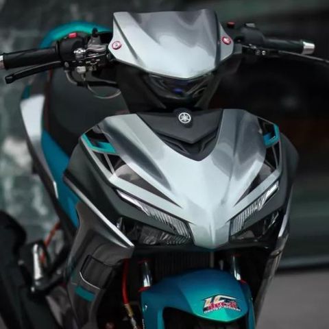Tem Rời Exciter 155 Xám Lông Chuột Phối Xanh Ngọc Lục Bảo  - Decal In Chất Lượng