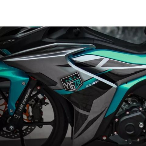 Tem Rời Exciter 155 Xám Lông Chuột Phối Xanh Ngọc Lục Bảo  - Decal In Chất Lượng