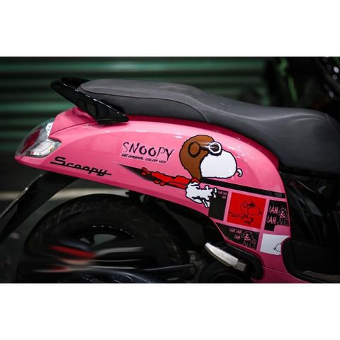 Tem rời Scoopy mẫu Snoopy H2C hồng full , in sắc nét , 3 lớp không phai màu CM00042 1 2