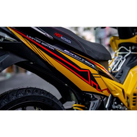 [FreeShip] [Ảnh thật] Tem rời Exciter135 - Mẫu đen đỏ nổi bật - Chuẩn From cực đẹp Quyen Decal