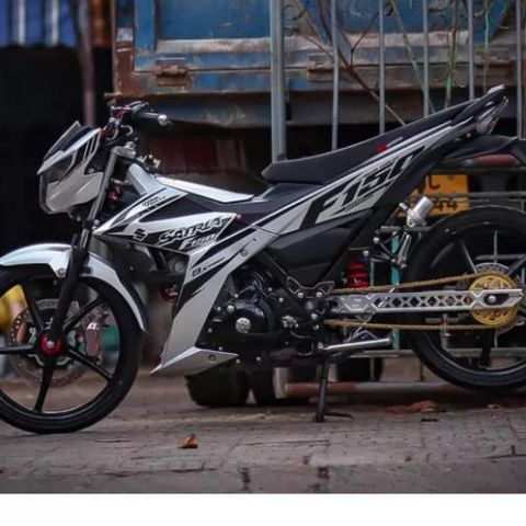Tem Rời Satria F150 Decal Trong Đen Dán Được Nhiều Màu Xe  - Decal In Chất Lượng