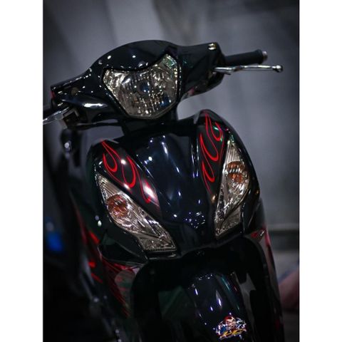 tem rời vision đen lửa đỏ cực chất ,  tem 3 lóp bền màu - Decal Cao Cấp Nhất