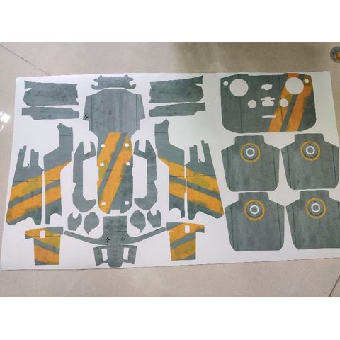 Skin Decal Trang Trí Flycam Mavic Air 2 - Air 2S Xám Vàng