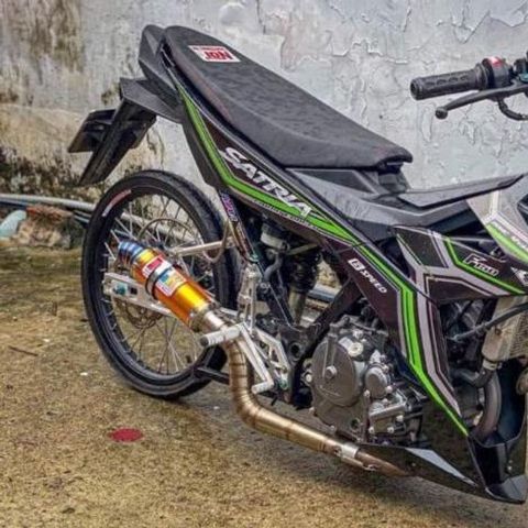 Tem Suzuki Raider - Satria 2022 Đen Phối Chỉ Xanh - Tem Mới 2022  - Decal In Chất Lượng