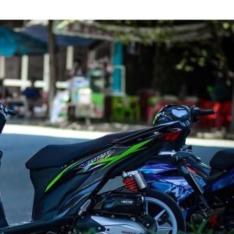 [FreeShip] TEM RỜI mẫu chỉ xanh lá cho Vario 150 đen - tem cao cấp không bay màu Quyen Decal