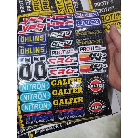 Combo Decal Sticker Logo Nhiều Thương Hiệu Nổi Tiếng  - Decal In Chất Lượng