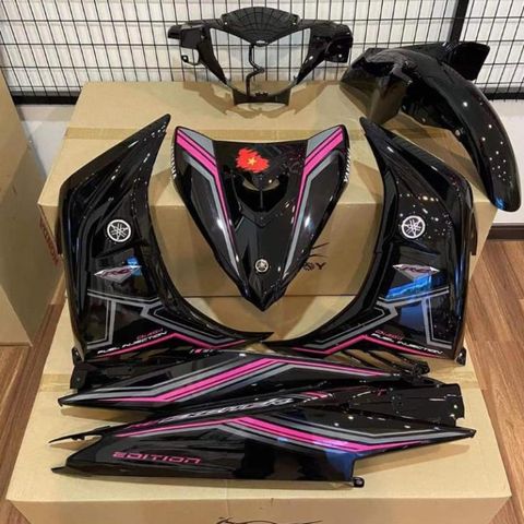 Tem Rời Ex 135 Rc 2011 Dán Xe Đen Phối Xám Hồng  - Decal In Chất Lượng