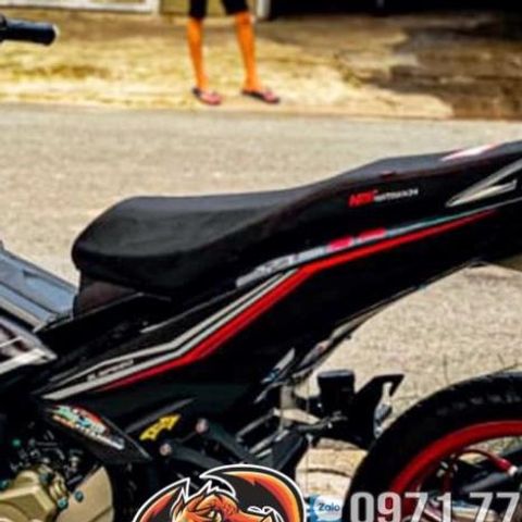 Tem Rời Exciter 150 Y15ZR Đen Chỉ Xám Đỏ  - Decal In Chất Lượng