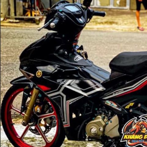 Tem Rời Exciter 150 Y15ZR Đen Chỉ Xám Đỏ  - Decal In Chất Lượng