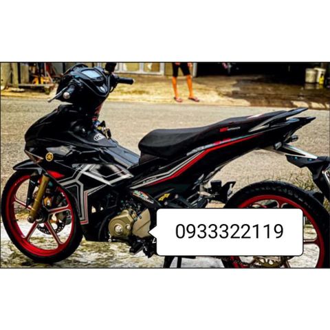 Tem Rời Exciter 150 Y15ZR Đen Chỉ Xám Đỏ  - Decal In Chất Lượng