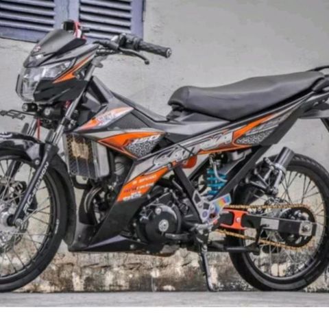 Tem Rời Suzuki Satria Raider Cam Đen 2023  - Decal In Chất Lượng