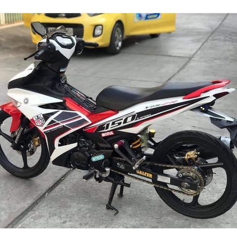 Tem Rời Ex 150 Dán Xe Trắng Phối Đỏ Đen