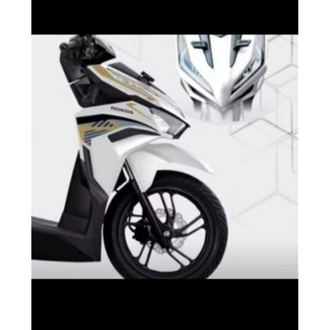 Tem rời Vario  Vàng dán xe Trắng