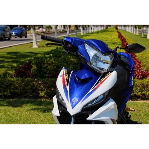 Tem Rời Dán Xe Exciter 135 Mẫu Y15 Trắng Xanh Cực Hot, Hàng 3 Lớp Chất Lượng Cao Quyen Decal