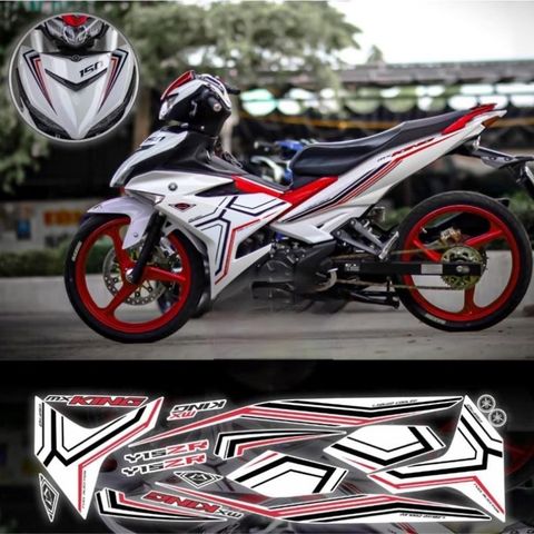 Tem rời Exciter 150 Y15Zr full trắng phối đủ màu