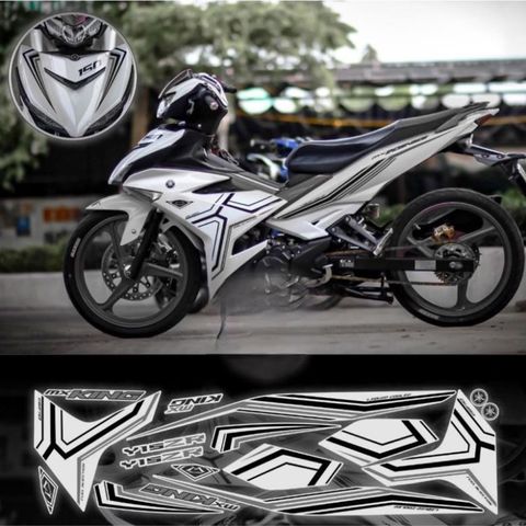 Tem rời Exciter 150 Y15Zr full trắng phối đủ màu