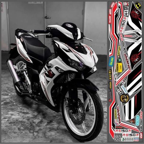 TEM DÁN RS150R XE WINNER X V3 MÀU TRẮNG - Decal Cao Cấp Nhất