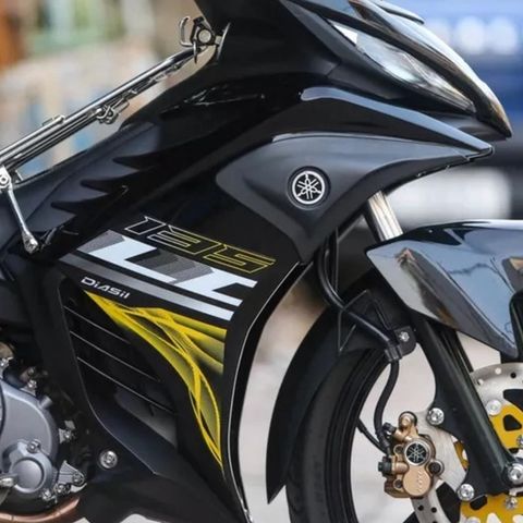 Tem Rời Exciter Lc 135 Khói Vàng Dán Xe Đen  - Decal In Chất Lượng